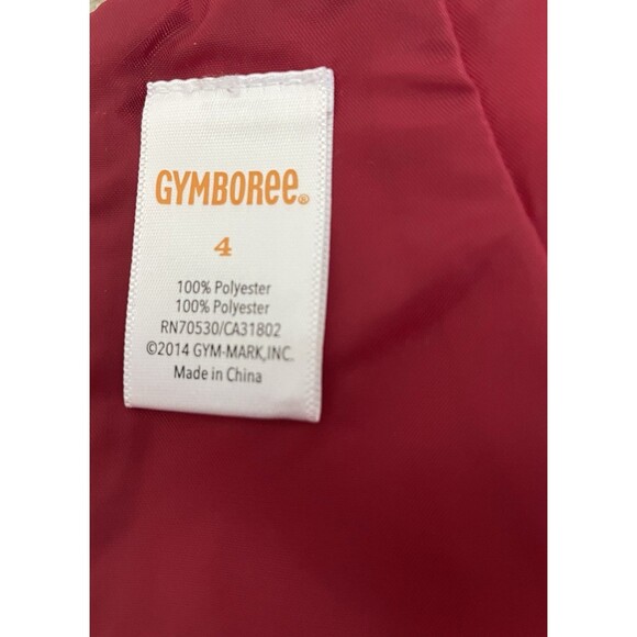 GYMBOREE Holiday Memories Red Taffeta Rosebud Dress Sz 4 - Picture 3 of 4
